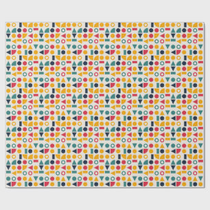 Bauhaus Geometrische Vormen Naadloos Patroon Cadeaupapier