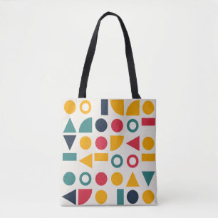 Bauhaus Geometrische Vormen Naadloos Patroon Draagtas