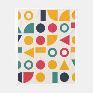 Bauhaus Geometrische Vormen Naadloos Patroon Fleece Deken