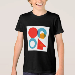 Bauhaus Geometry Art T-shirt – Primaire kleuren, M