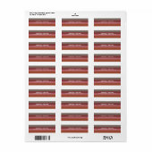 Bauhaus Gestreept Trouw Retouradres Sticker (Full Sheet)