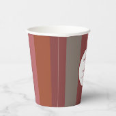 Bauhaus Gestreepte Custom Trouwpapier Cups Papieren Bekers (Rechts)