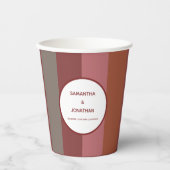 Bauhaus Gestreepte Custom Trouwpapier Cups Papieren Bekers (Voorkant)
