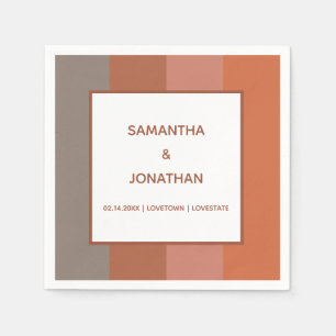 Bauhaus Gestreepte Custom Trouwpapier Servetten