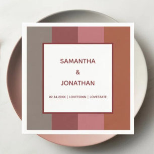 Bauhaus Gestreepte Custom Trouwpapier Servetten