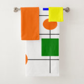 Bauhaus Grid Bath Towel Set Bad Handdoek (Insitu)