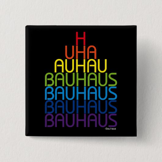 Bauhaus Knop Vierkante Button 5,1 Cm (Voorkant)