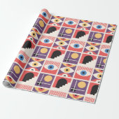 Bauhaus Mid Century Modern Cadeaupapier (Uitgerold)