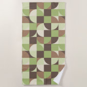 Bauhaus Mid Century Modern Leaf en Tree MCM Strandlaken (Voorkant)