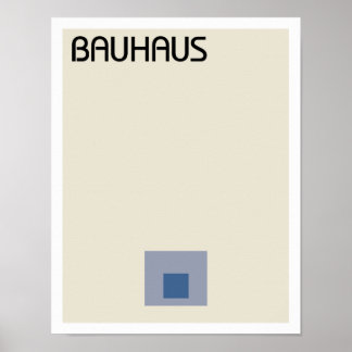 Bauhaus Minimalist Squares Poster
