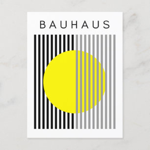 Bauhaus Moderne Kunst Gele Cirkel Strepen Briefkaart