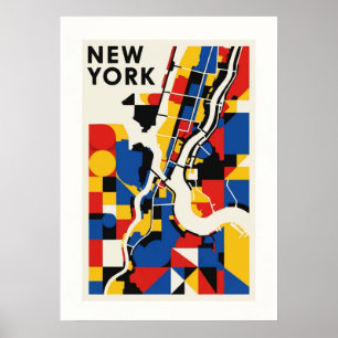 Bauhaus, modernistisch, minimaal, geometrisch, abs poster