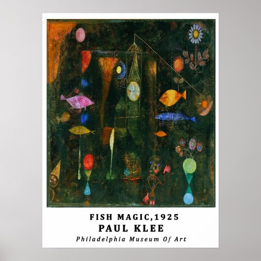 Bauhaus Paul Klee Fish Magic Museum Exhibition Poster (Voorkant)