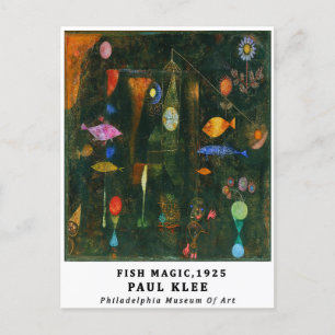 Bauhaus Paul Klee Fish Magic Tentoonstelling Briefkaart