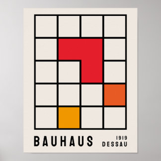 Bauhaus Poster, Bauhaus Tentoonstelling Print B16