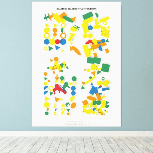 Bauhaus Quantum Compositie Canvas Afdruk (Insitu (Houten vloer))
