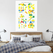 Bauhaus Quantum Compositie Canvas Afdruk (Insitu (Slaapkamer))