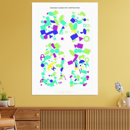 Bauhaus Quantum Composition  Canvas Afdruk (Insitu (Woonkamer))