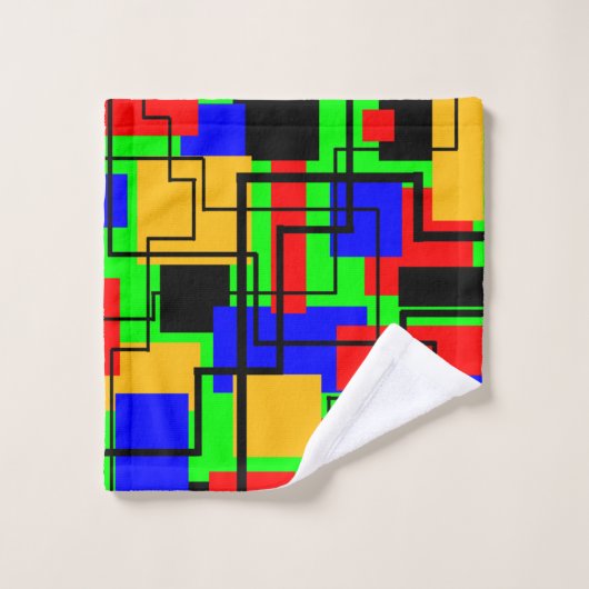 Bauhaus Rectangles et lignes (Gant de toilette)