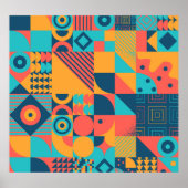 Bauhaus Retro: 70s geometrische musical Poster (Voorkant)