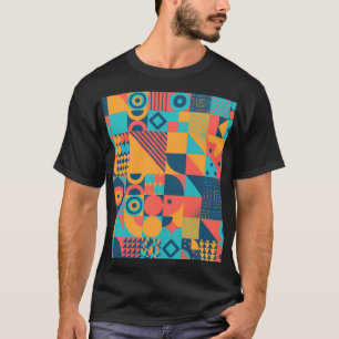 Bauhaus Retro: 70s geometrische musical T-shirt
