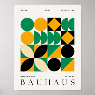 Bauhaus Retro Art Imprimer Poster géométrique