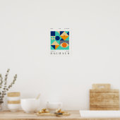 Bauhaus Retro Art Imprimer Poster géométrique (Cuisine)