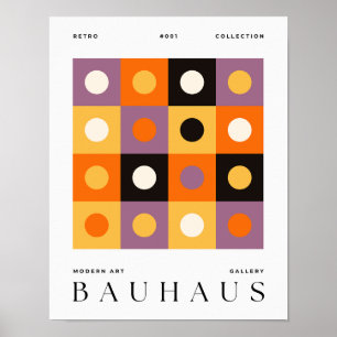 Bauhaus Retro Art Print Geometrisch Poster