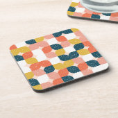 Bauhaus Retro Geometric Pattern Bier Onderzetter (Linkerzijde)