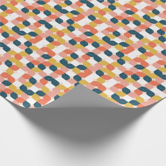 Bauhaus Retro Geometric Pattern Cadeaupapier (Hoek)