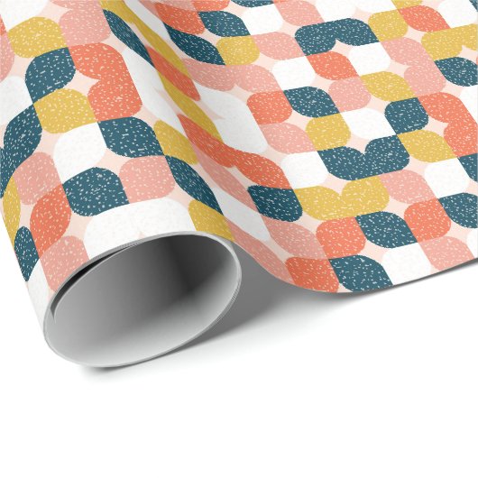Bauhaus Retro Geometric Pattern Cadeaupapier (Rol Hoek)