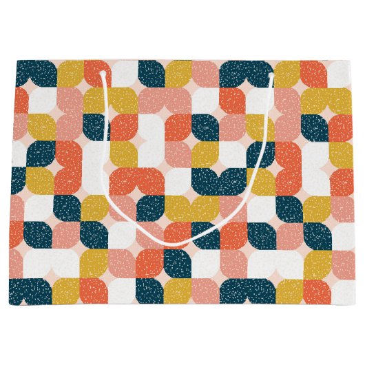 Bauhaus Retro Geometric Pattern Groot Cadeauzakje (Voorkant)