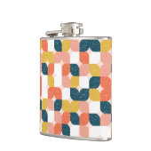 Bauhaus Retro Geometric Pattern Heupfles (Links)