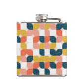 Bauhaus Retro Geometric Pattern Heupfles (Achterkant)