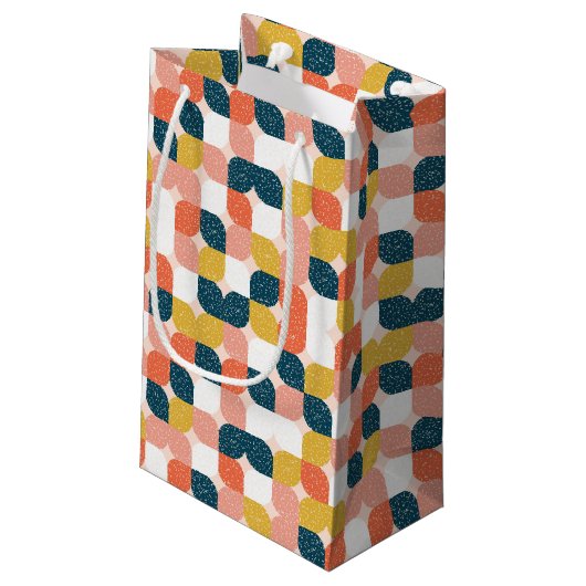 Bauhaus Retro Geometric Pattern Klein Cadeauzakje (Achterkant Gekanteld)