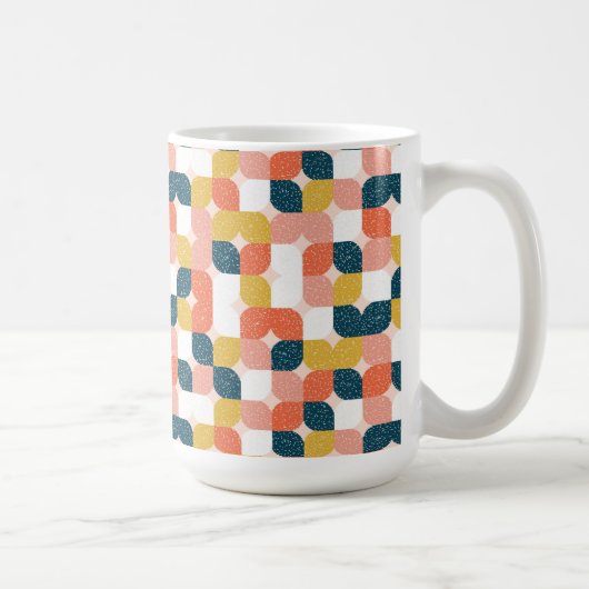 Bauhaus Retro Geometric Pattern Koffiemok (Rechts)