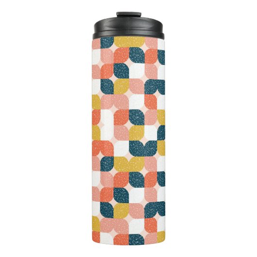 Bauhaus Retro Geometric Pattern Thermosbeker (Voorkant)
