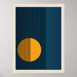 Bauhaus | Retrodesign | Blauw Poster