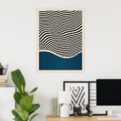 Bauhaus | Retrodesign | Blauw Poster (Thuiskantoor)