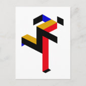 Bauhaus Running Man Poster Briefkaart (Voorkant)