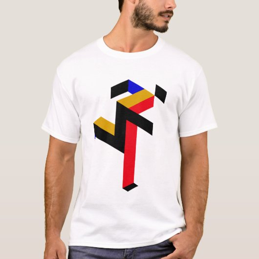 Bauhaus Running Man Poster T-shirt (Voorkant)