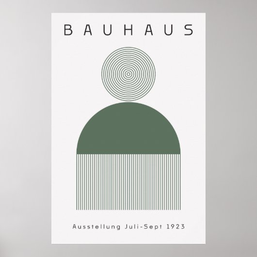Bauhaus Sage Green Poster (Voorkant)