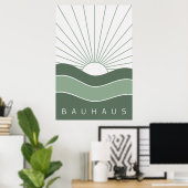 Bauhaus Sage Green Poster (Thuiskantoor)