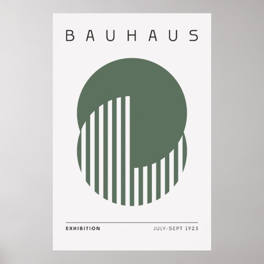 Bauhaus Sage Green Poster (Voorkant)