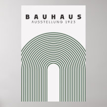 Bauhaus Sage Green Poster