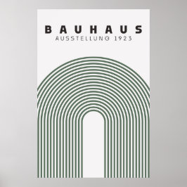 Bauhaus Sage Green Poster