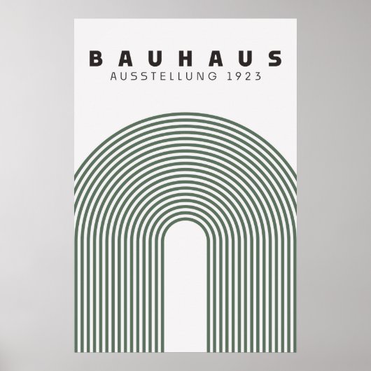 Bauhaus Sage Green Poster (Voorkant)