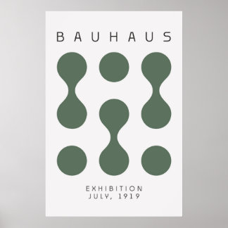 Bauhaus Sage Green Poster