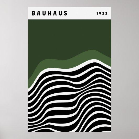 Bauhaus Sage Green Poster (Voorkant)