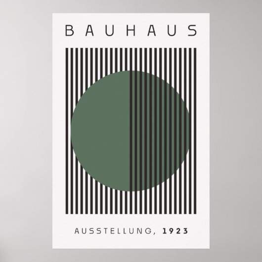 Bauhaus Sage Green Poster (Voorkant)